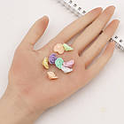 Намистини Акрил Непрозорі, Квітка, Мікс, 15х8мм, Отвір: 1.5мм, близько 100шт/50г, фото 3