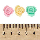 Намистини Акрил Непрозорі, Квітка, Мікс, 15х8мм, Отвір: 1.5мм, близько 100шт/50г, фото 4