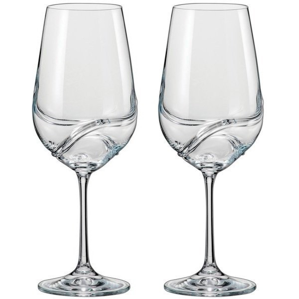 Набір келихів для вина Bohemia Turbulence 550 мл 2 шт 40774/550 фужери для урочистостей і свят