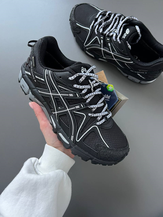 Термо кросівки Asics Gel-Kahana 8 Gore-Tex Termo чорно-білі Асикс Кахана Гортекс водонепроникні осінь зима теплі чоловічі, фото 1