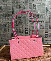 Сумочка для квітів фіалка фактурна стьобана велика