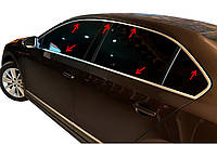 Полный комплект хромированных окантовок окон нержавейка (12 шт.) Carmos - Турецкая Нержавеющая Сталь для