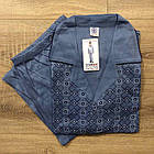 Чоловіча піжама (кофта+штани) тонка Батальна до 8XL домашній костюм Алекс Комплект чоловічий, фото 3