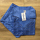 Чоловіча піжама (кофта+штани) тонка Батальна до 8XL домашній костюм Алекс Комплект чоловічий, фото 5