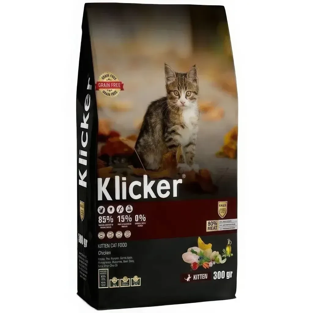Сухий корм Klicker Холистик беззерновий для кошенят з Куркою 300 г, фото 1