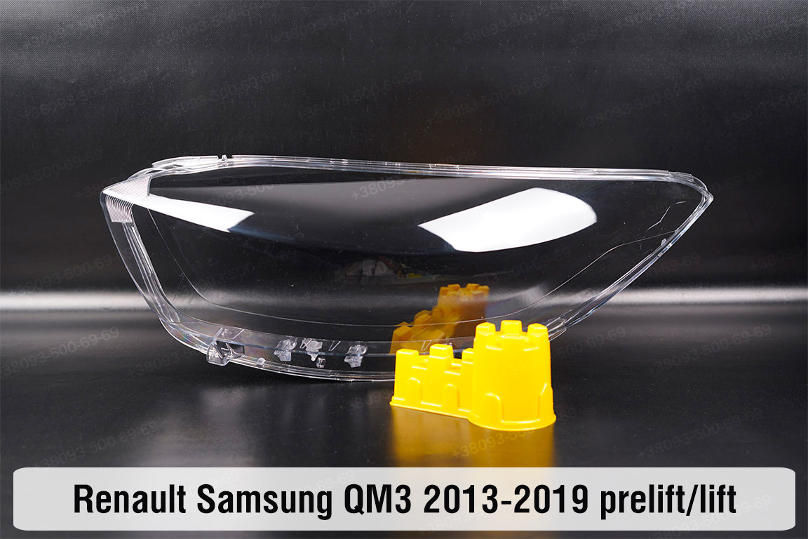 Скло фари Renault Samsung QM3 (2013-2019) дорест/рест ліве, фото 1