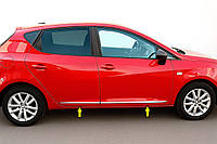 Хромированные Молдинги на Двери (4 шт, Нержавейка) для Seat Ibiza 2017- гг