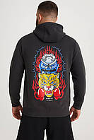 Толстовка Manto Manto зіпка Нова колекція Чоловіча чорна зіпка Manto Худі Manto з принтом Зіпка Manto