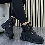 36 р. Черевики жіночі чорні зима утеплені (128867), фото 3