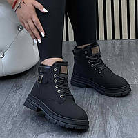 36 р. Черевики жіночі чорні зима утеплені (128867)