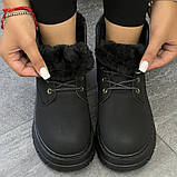 36 р. Черевики жіночі чорні зима утеплені (128867), фото 4