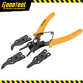 Знімач стопорних кілець зі змінними насадками 4-в-1 Tolsen 10100