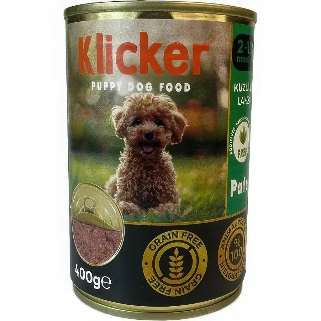 Вологий корм Klicker паштет для цуценят з ягняти 400 г, фото 1