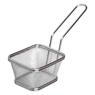 Корзина сервировочная для подачи фри и снеков  10.5х9х5.5 см нержавеющая сталь HP-19-3-S