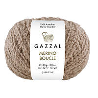 Gazzal MERINO BOUCLE (Газзал Мерино Буклє) №3765 бежевий (Пряжа букле 100% меринос, нитки для в'язання)