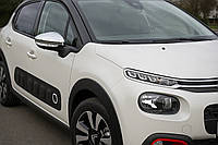 Накладки на Зеркала (2 шт, Нержавеющая Сталь) Carmos - Турецкая Нержавеющая Сталь для Citroen C-3 2016-2023 гг