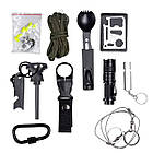 Туристичний набір інструментів для виживання 21х15х12 см похідний набір з аптечкою і лопатою Lugi HP-D-5, фото 3