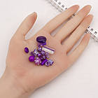 Намистини Акрилові "Бомбей" Змішані Форми, Фіолетовий, 5.5-28x6-20x3-11мм, Отвір 1-5мм, близько 74шт/50г, фото 3