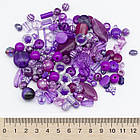 Намистини Акрилові "Бомбей" Змішані Форми, Фіолетовий, 5.5-28x6-20x3-11мм, Отвір 1-5мм, близько 74шт/50г, фото 4