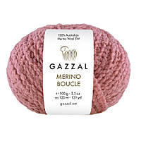 Gazzal MERINO BOUCLE (Газзал Мерино Буклє) №3768 рожевий (Пряжа букле 100% меринос, нитки для в'язання)
