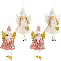 Від 12 шт. Прикраса-іграшка ялинкова "Лялечка Ангелок" кольорова 21*9смCX25-3 купити дешево оптом в інтернет-магазині