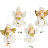 Від 12 шт. Прикраса-іграшка ялинкова "Лялечка Ангелок" 12*8см CX25-6 купити дешево оптом в інтернет-магазині
