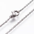 Комплект Ланцюжок з Кулоном і Сережки-цвяхи, Нерж. Сталь, Буква "C", 45см, фото 2