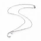 Комплект Ланцюжок з Кулоном і Сережки-цвяхи, Нерж. Сталь, Буква "C", 45см, фото 3