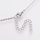 Комплект Кольє з Підвіскою та Сережки-гвоздики, Нерж. Сталь, Серце, 45см, Підвіс 20x23.5мм, фото 2