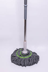 Швабра з самовіджимом з мікрофібри, універсальна, обертається на 360°, телескопічна ручка HP-35015-14