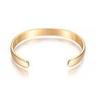 Браслет Манжет з Нержавіючої Сталі 304, Золото, Внутрішній діаметр 5.7x4см, Ширина 4мм, 1 шт, фото 3