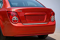 Накладка на багажник нержавейка (Sedan) для Chevrolet Aveo T300 2011-2020 гг