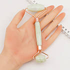 Масажер для обличчя Нефрит + Латунь, Зелений, метал: Рожеве Золото, 13.5~15.3x4~6x2~2.05см, 1 шт., фото 2