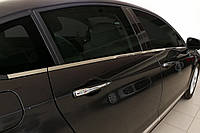 Нижние молдинги окон нержавейка (6 шт) OmsaLine - Итальянская Нержавейка для Citroen C-5 2008-2017 гг