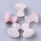 Масажер для обличчя Грибок, Натуральний Рожевий Кварц, 36~41.5x27~38мм, 1 шт., фото 5