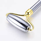 Масажер для обличчя Терагерцевий Камінь + Латунь, Сірий, метал: Золото, 142x56x18мм, 1 шт, фото 3