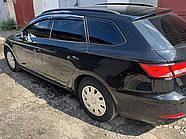 Ветровики с хромированным молдингом (HB, 4 шт, Niken) для Seat Leon 2013-2020 гг