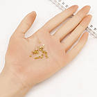 Намистини-Роздільники Латунь Рифлені Кубики Стійке Покриття, Золото, 2х2х2мм, Отвір 1.2мм, 50 шт, фото 3