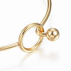 Браслет з Нержавіючої Сталі 304, Золото, Внутрішній діаметр 6~6,5см, Ширина 2~14мм, Товщина: 2~6мм, 1 шт., фото 3