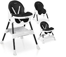 Стільчик для годування Ricokids Mani чорний 3-В-1 (Польша)