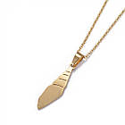 Набір Океан Ланцюжок з Кулоном і Сережки-гвоздики, Нерж. Сталь, Золото, 45см, 5 комплектів/набір, фото 5