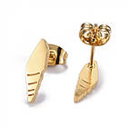 Набір Океан Ланцюжок з Кулоном і Сережки-гвоздики, Нерж. Сталь, Золото, 45см, 5 комплектів/набір, фото 6