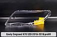 Скло фари Geely Emgrand X70 LED (2016-2019) дорест праве, фото 2