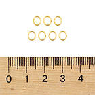 Колечка Одинарні Відкриті Залізні Овальні, Позолота 14К, 5.5x4.3x0.7мм, близько 1140шт/50г, фото 2