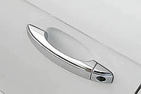 Хромированные накладки на ручки без кнопок (4 шт., нержавейка) для Ауди Q5 2008-2017 гг