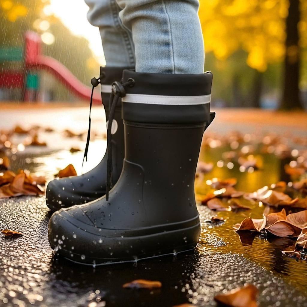 Дитячі гумові чобітки з утепленою серединою на дощовиту погоду, легкі для хлопчика. РАЗМЕР: 28-35, фото 1