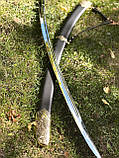 Шабля ручної роботи «Козацька #2» зі сталі  40х13/52 HRC., фото 2