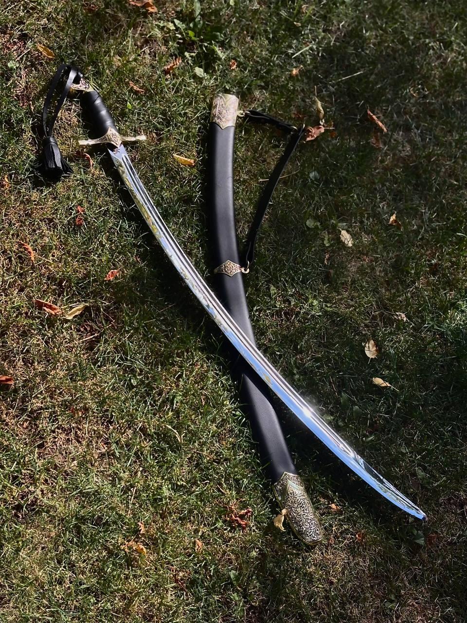 Шабля ручної роботи «Козацька #2» зі сталі  40х13/52 HRC., фото 1