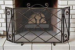 Решітка для каміна кована приставна