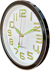 Настінний годинник Безшумний (25 см) Ph-03-B QUARTZ чорний